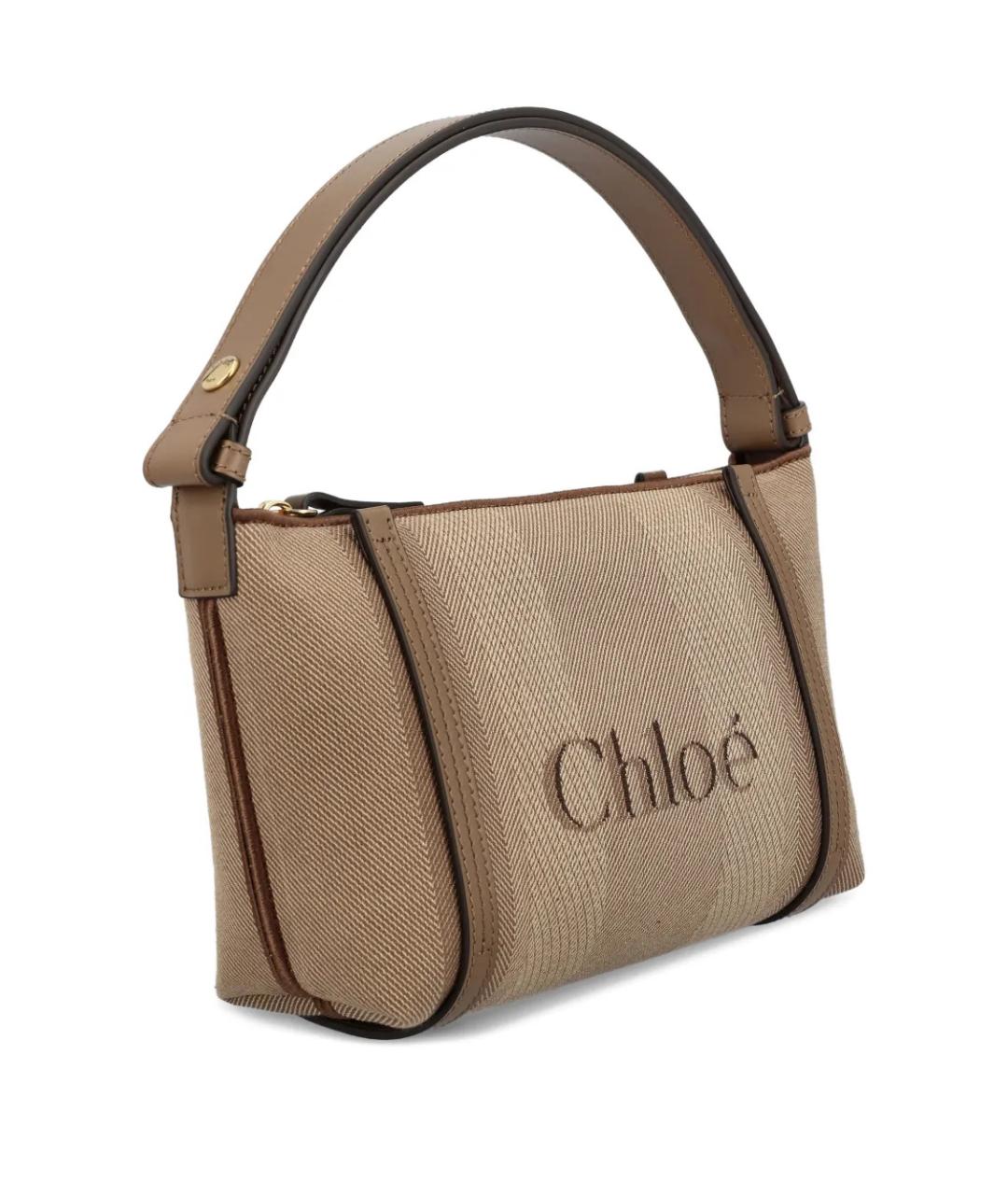 CHLOE Коричневая хлопковая сумка через плечо, фото 2