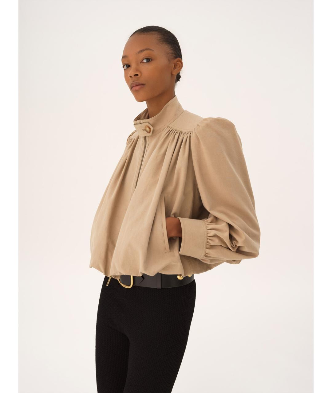 CHLOE Бежевая хлопковая куртка, фото 6