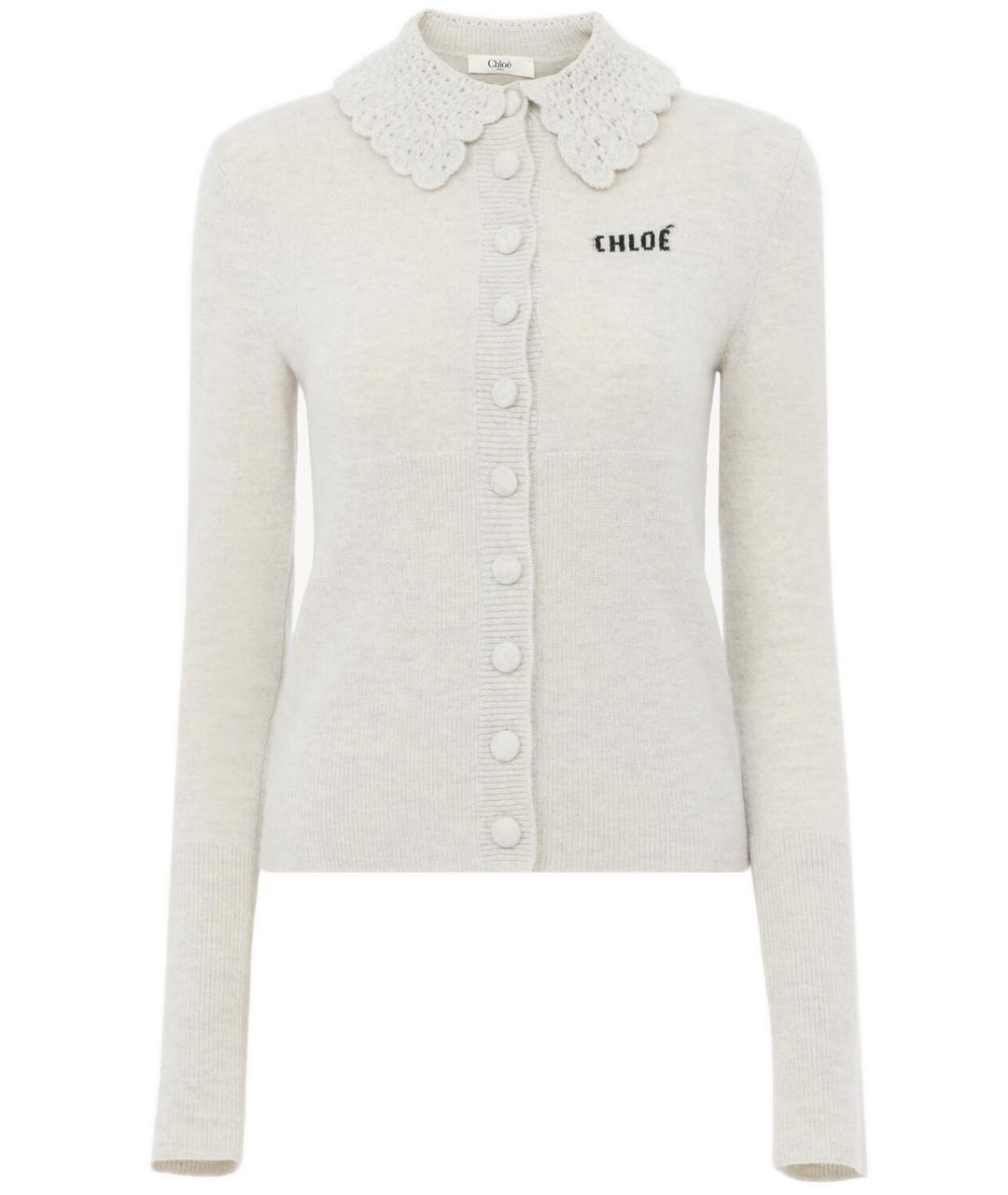 CHLOE Серый шерстяной кардиган, фото 1