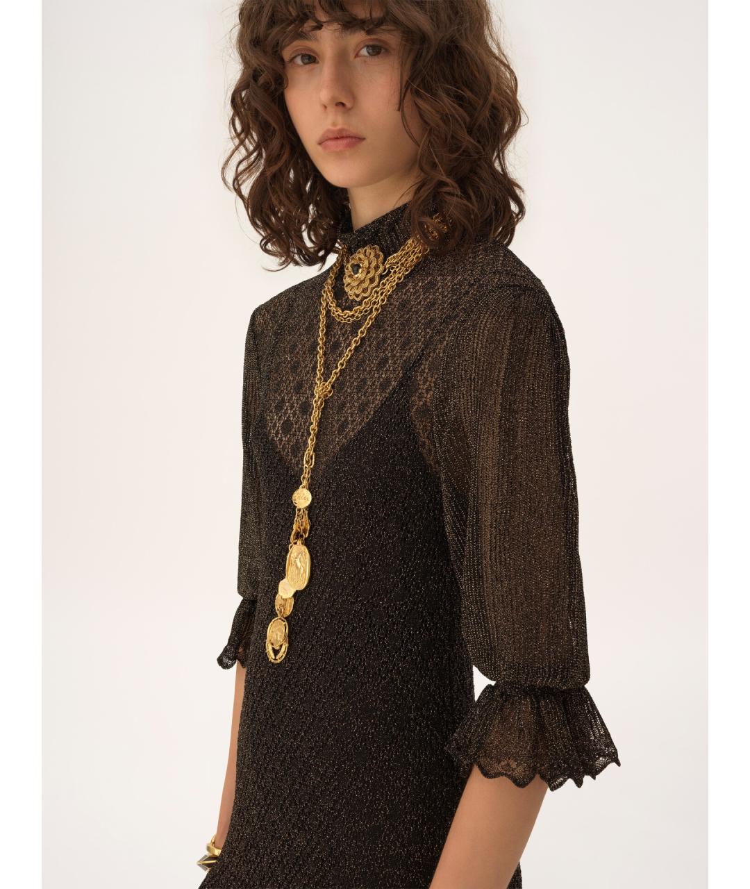 CHLOE Черное вискозное повседневное платье, фото 3