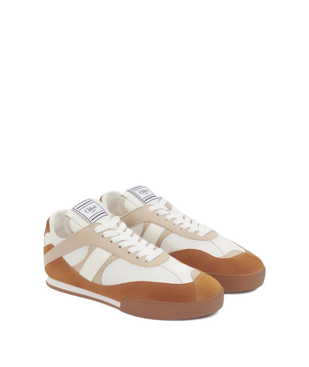 CHLOE Коричневые кожаные кроссовки, фото 2
