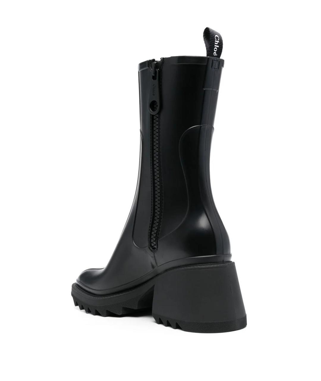 CHLOE Черные резиновые ботинки, фото 3
