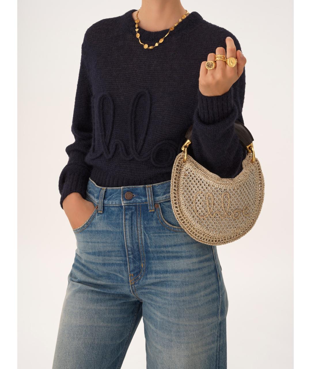 CHLOE Серебряная сумка с короткими ручками, фото 2