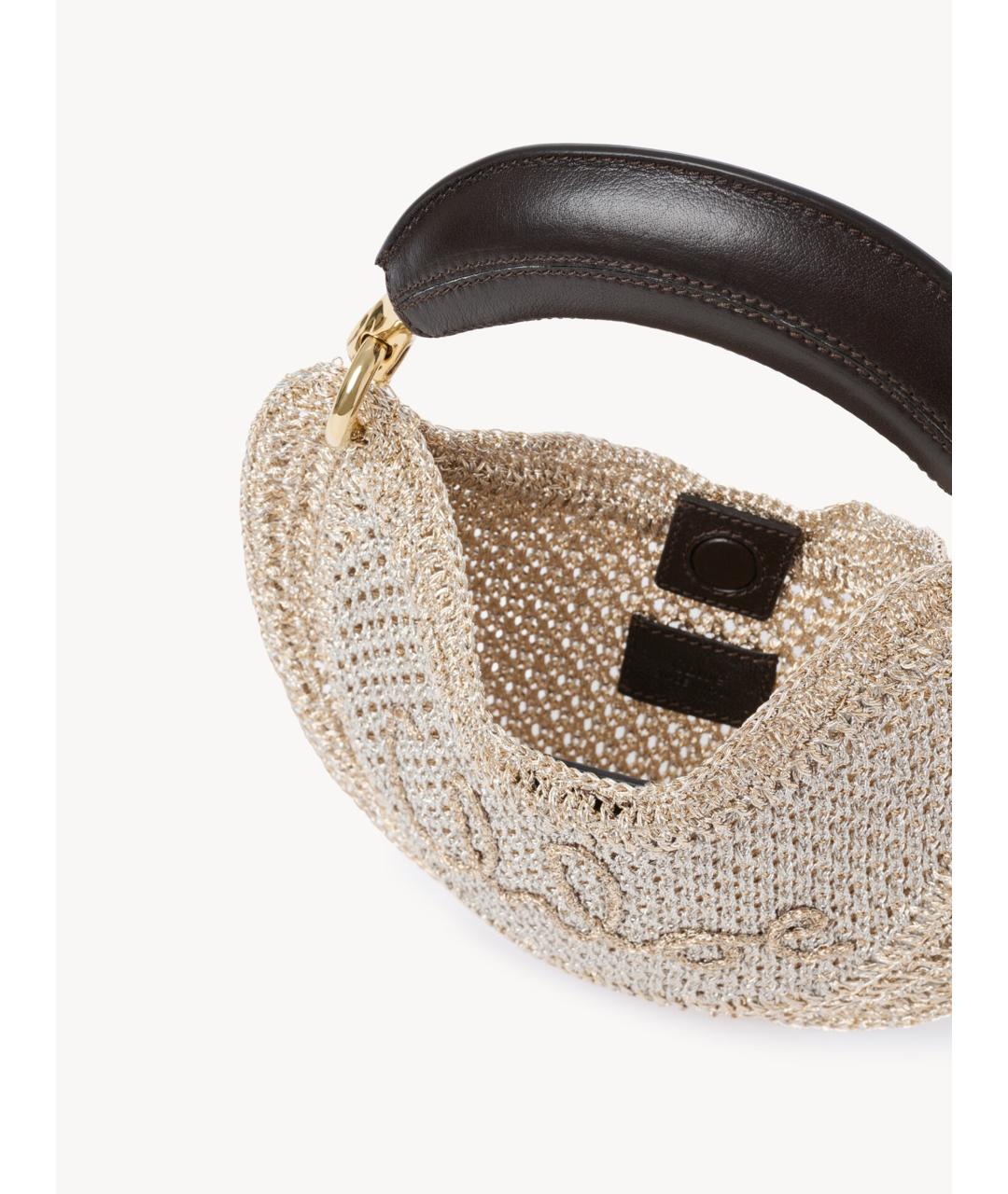 CHLOE Серебряная сумка с короткими ручками, фото 5