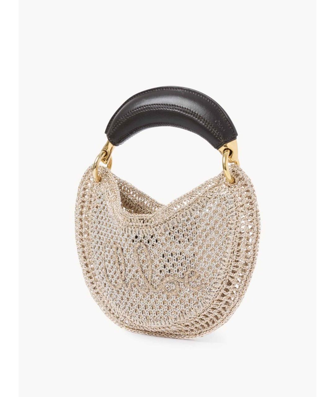 CHLOE Серебряная сумка с короткими ручками, фото 3