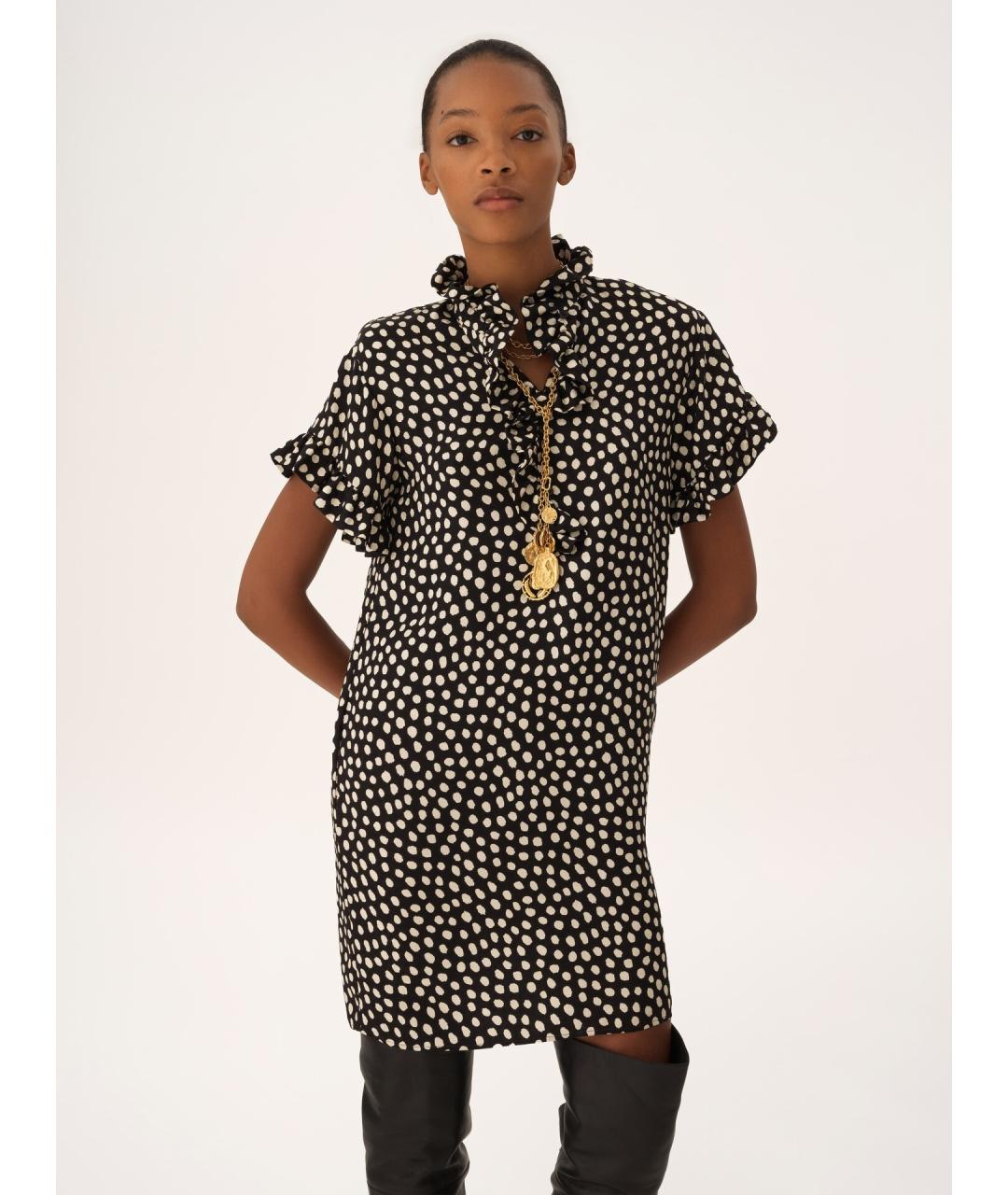 CHLOE Черное шелковое повседневное платье, фото 3