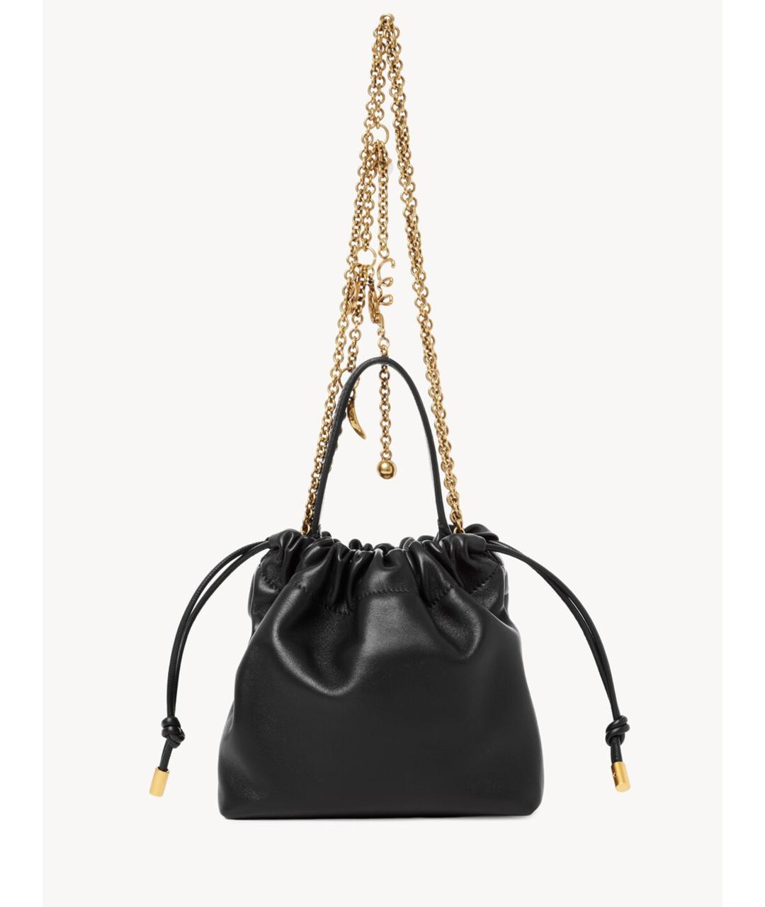 CHLOE Черная кожаная сумка тоут, фото 4