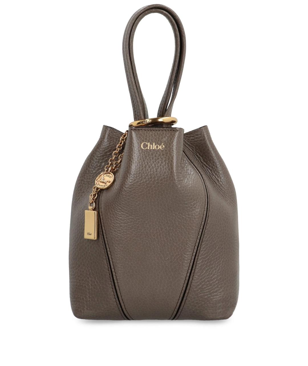 CHLOE Серая кожаная сумка через плечо, фото 1