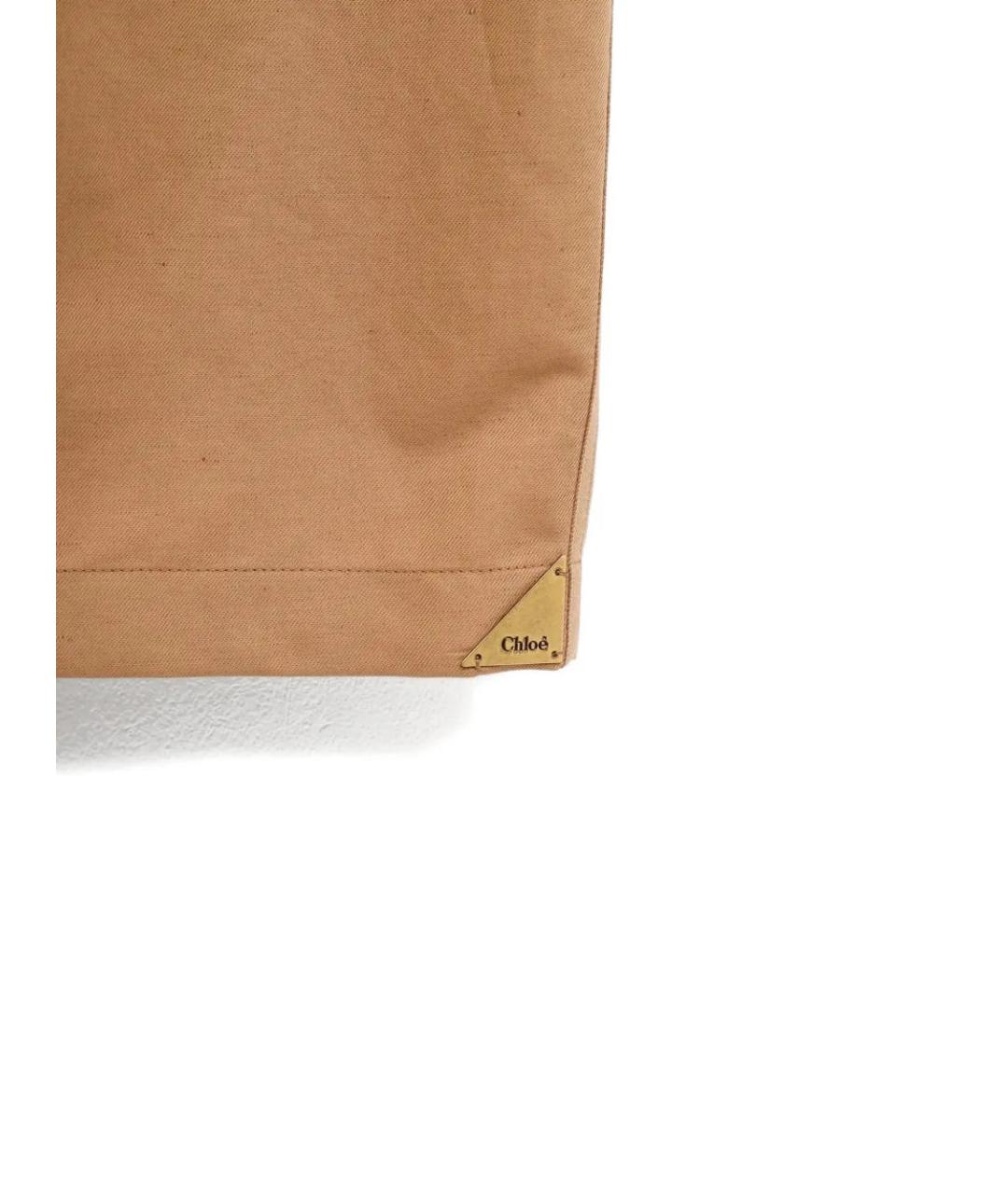 CHLOE Бежевая хлопковая юбка миди, фото 3