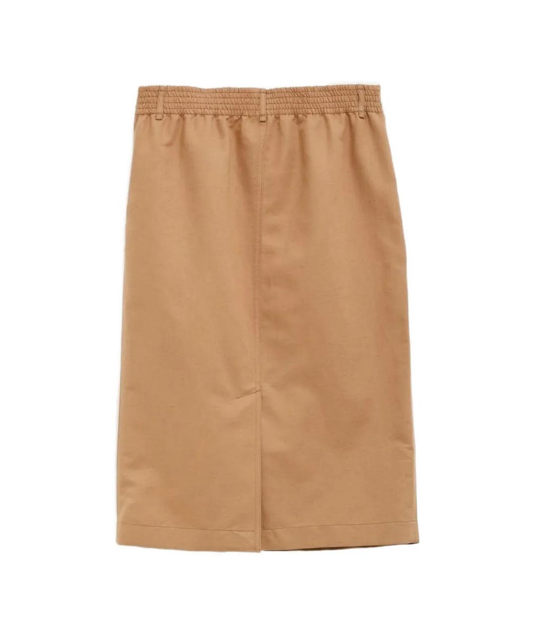 CHLOE Бежевая хлопковая юбка миди, фото 2