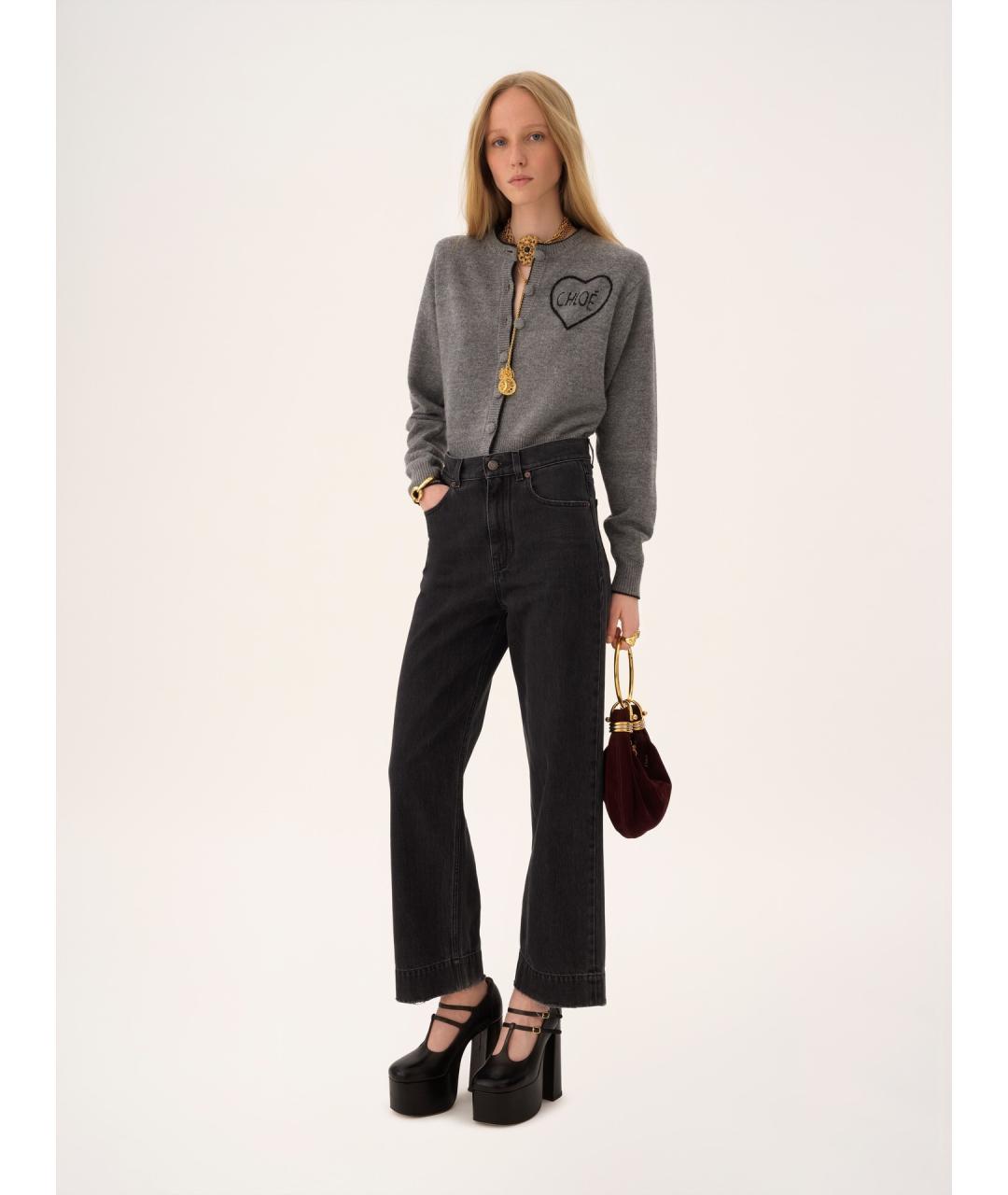 CHLOE Серый шерстяной кардиган, фото 2