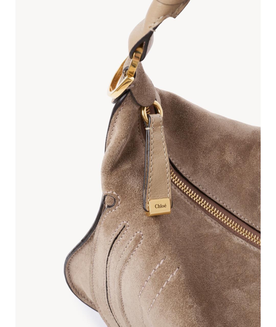 CHLOE Коричневая кожаная сумка тоут, фото 7