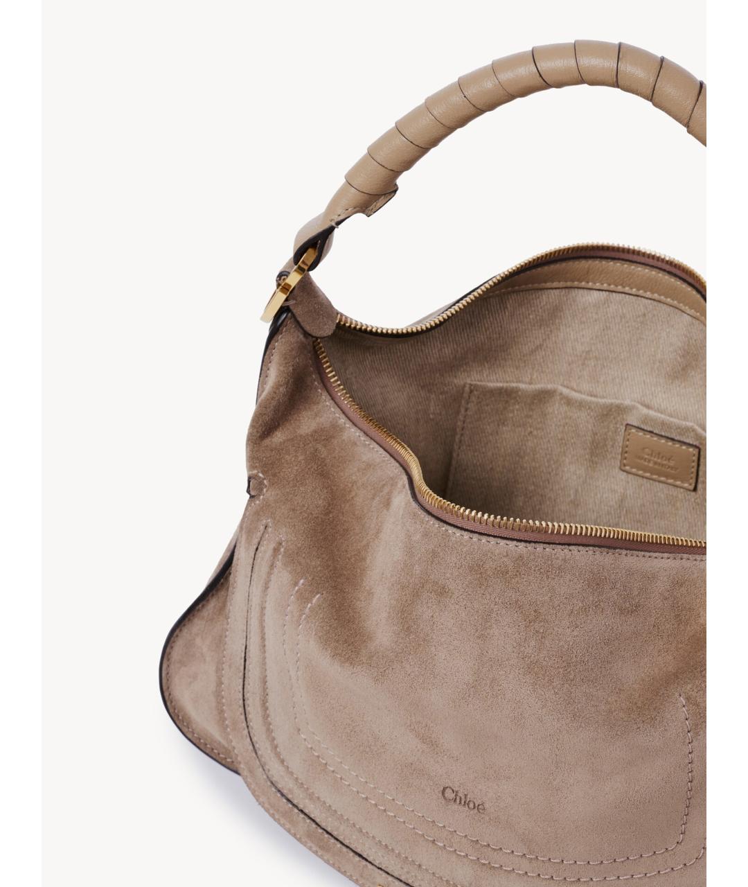 CHLOE Коричневая кожаная сумка тоут, фото 6