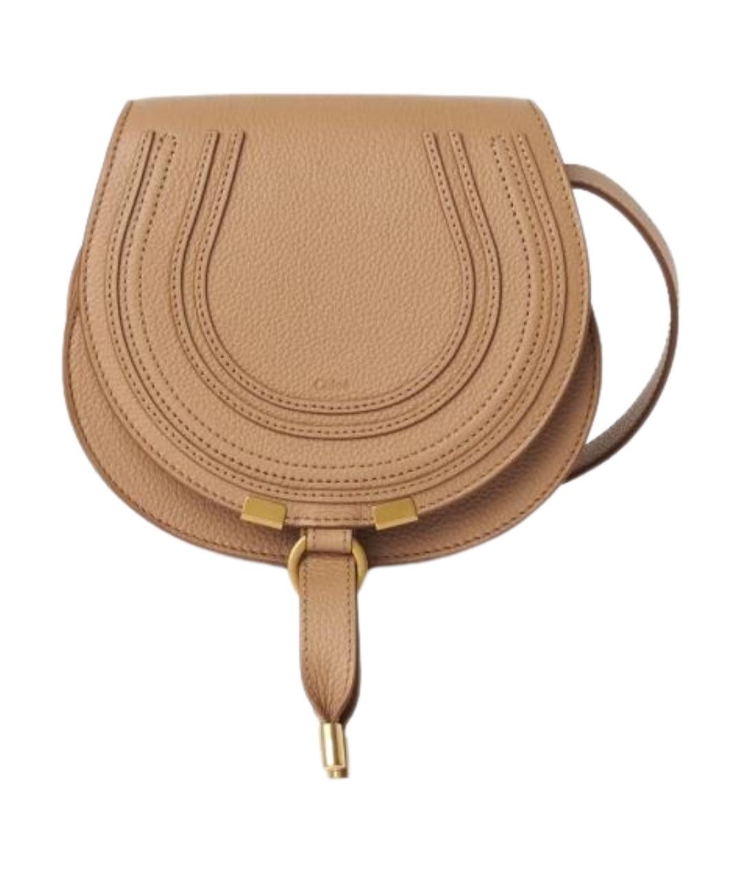CHLOE Бежевая кожаная сумка через плечо, фото 1