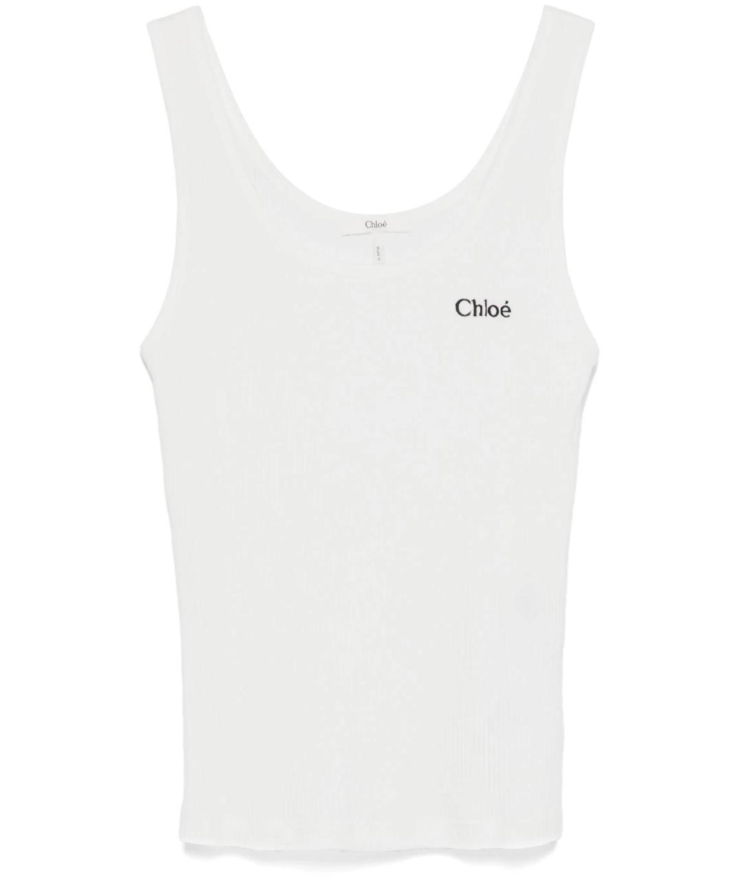 CHLOE Белая хлопковая майка, фото 1