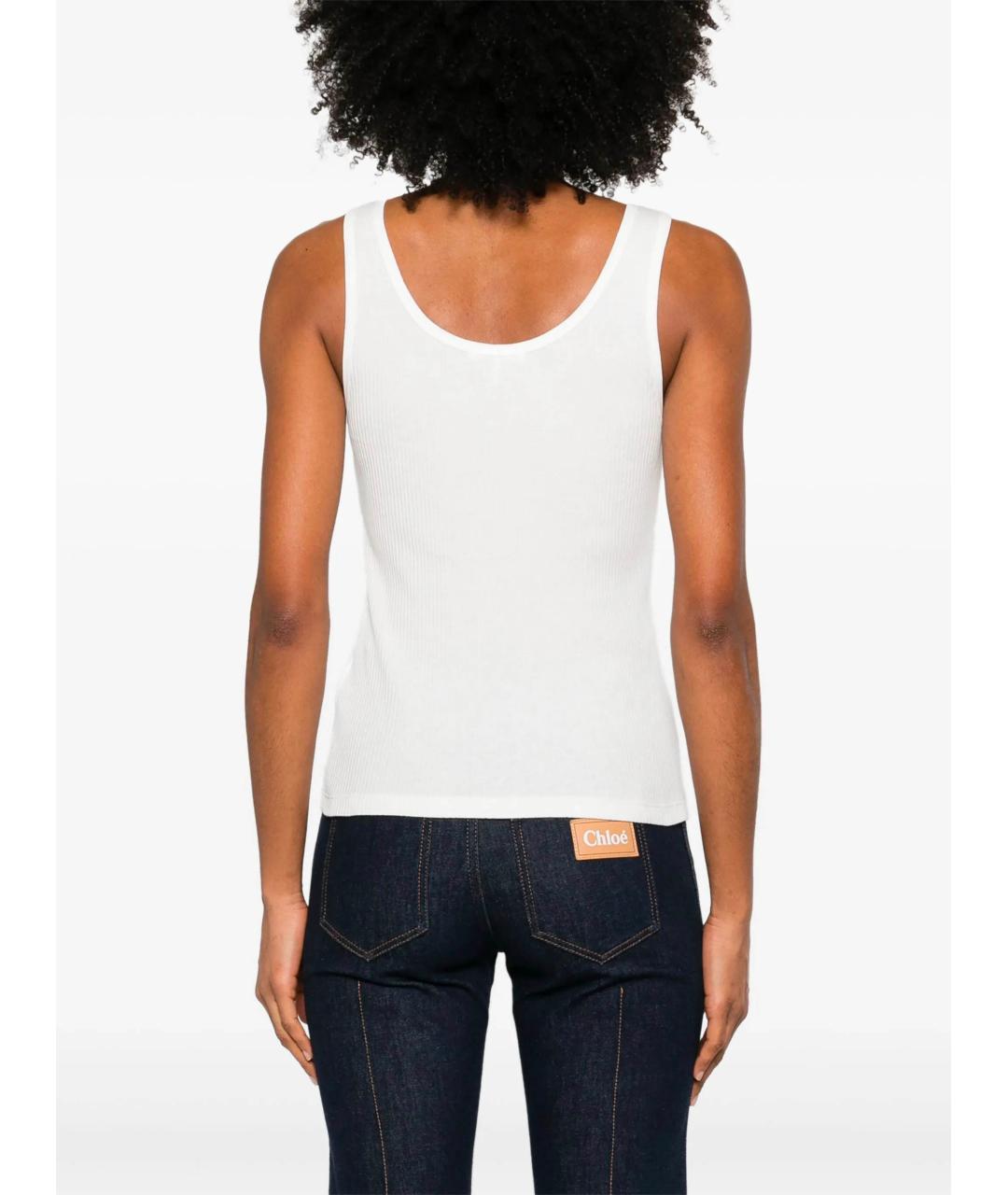 CHLOE Белая хлопковая майка, фото 4