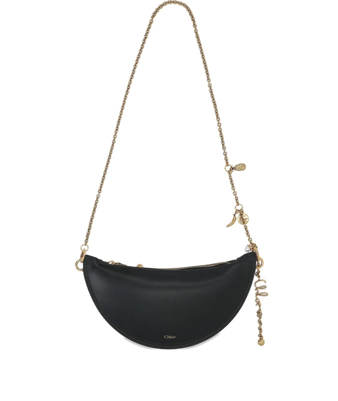 CHLOE Черная кожаная сумка через плечо, фото 1