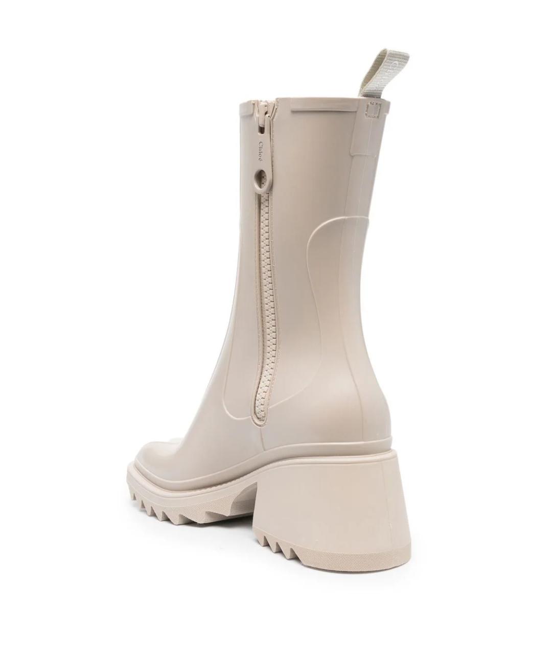 CHLOE Бежевые резиновые сапоги, фото 2