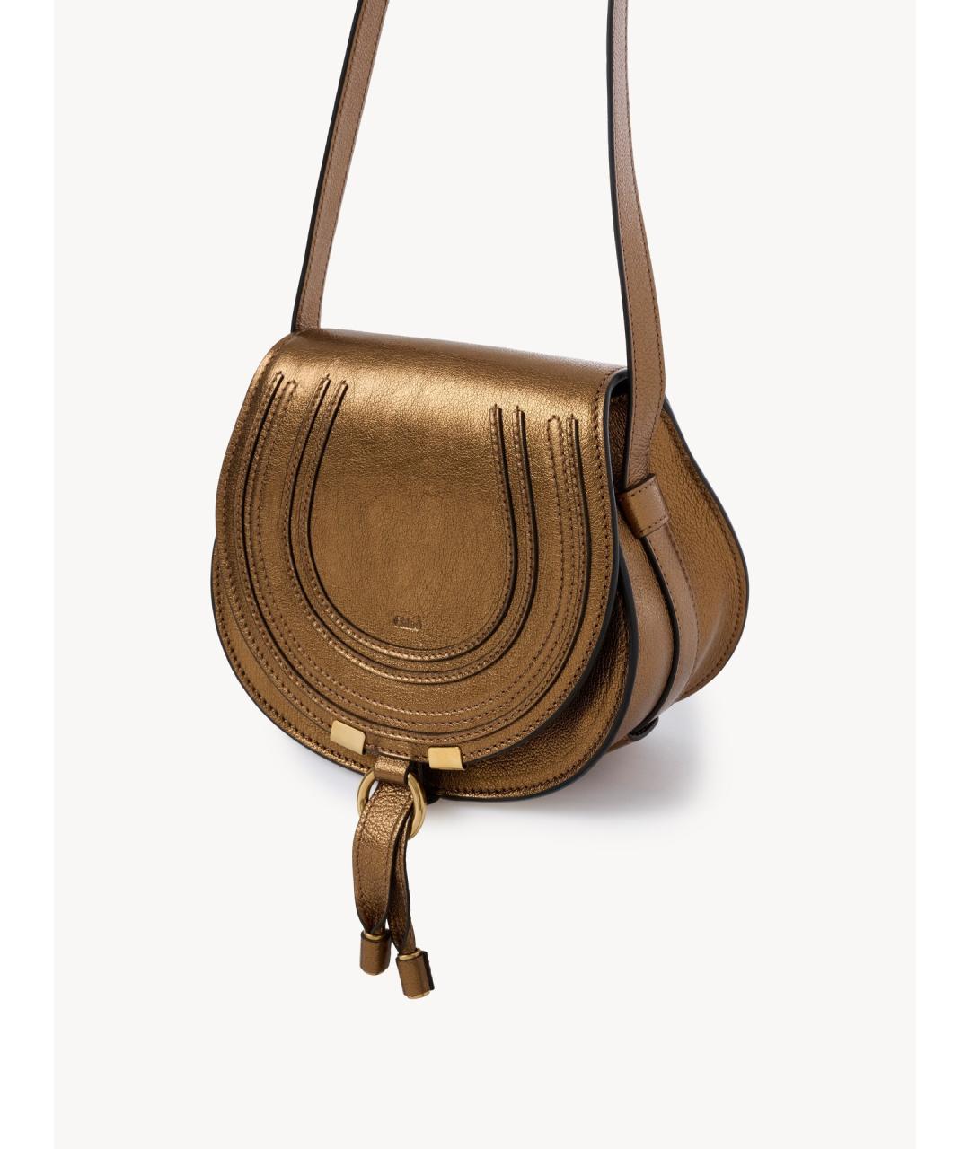 CHLOE Коричневая кожаная сумка через плечо, фото 3