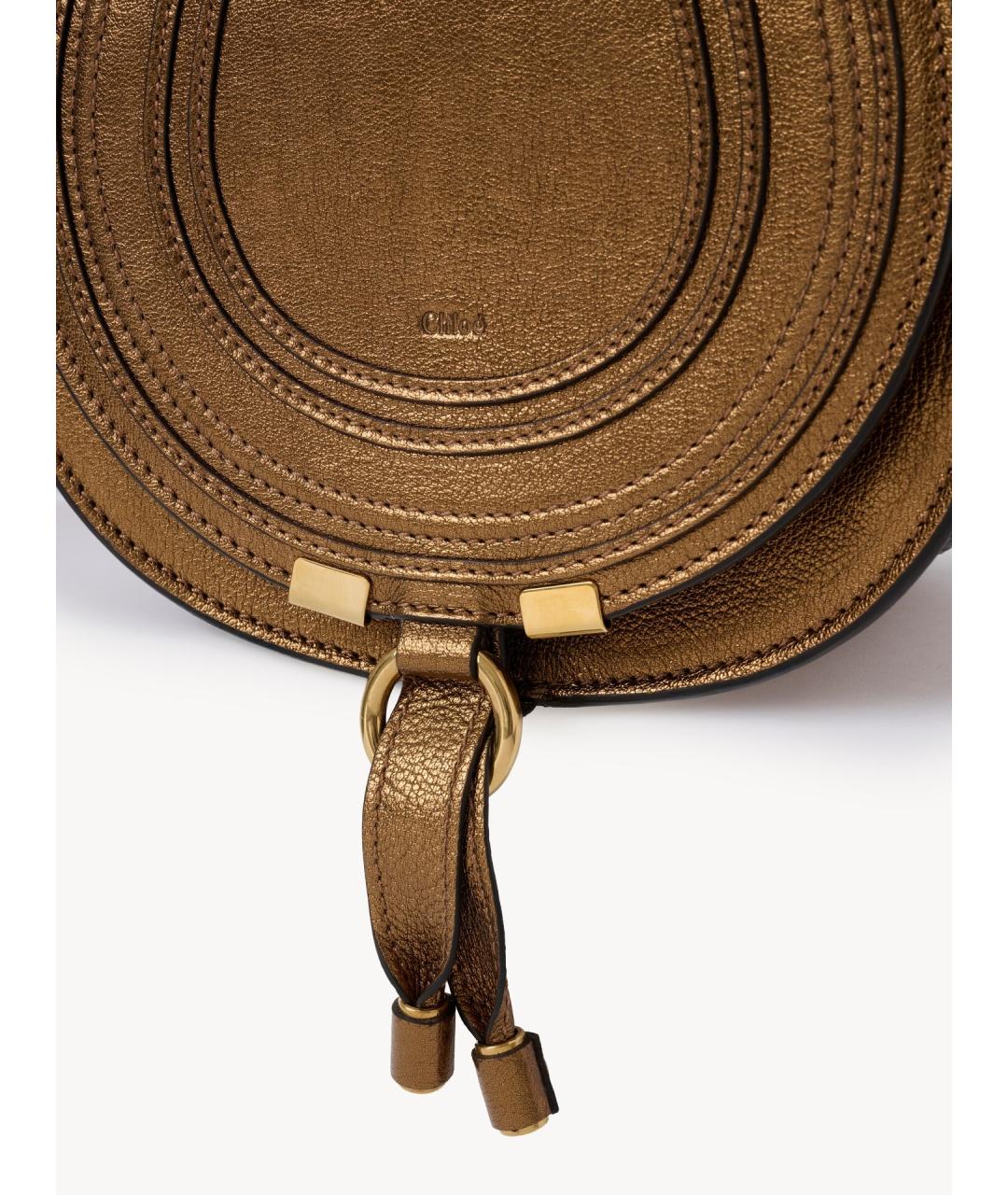 CHLOE Коричневая кожаная сумка через плечо, фото 6