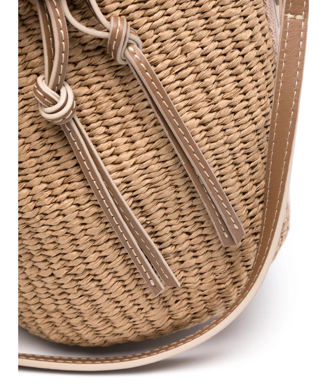 CHLOE Бежевая льняная сумка с короткими ручками, фото 4