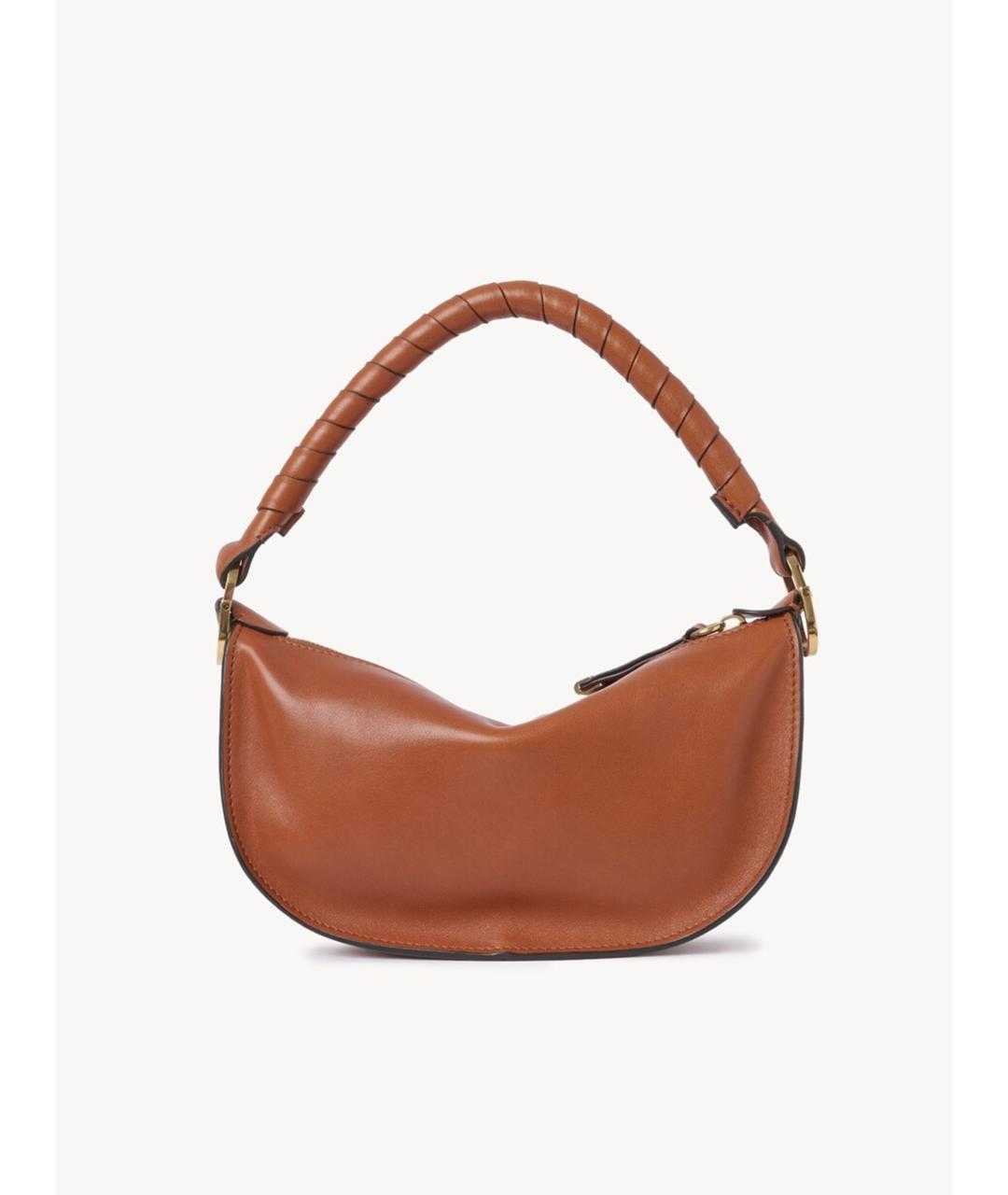 CHLOE Коричневая кожаная сумка через плечо, фото 3