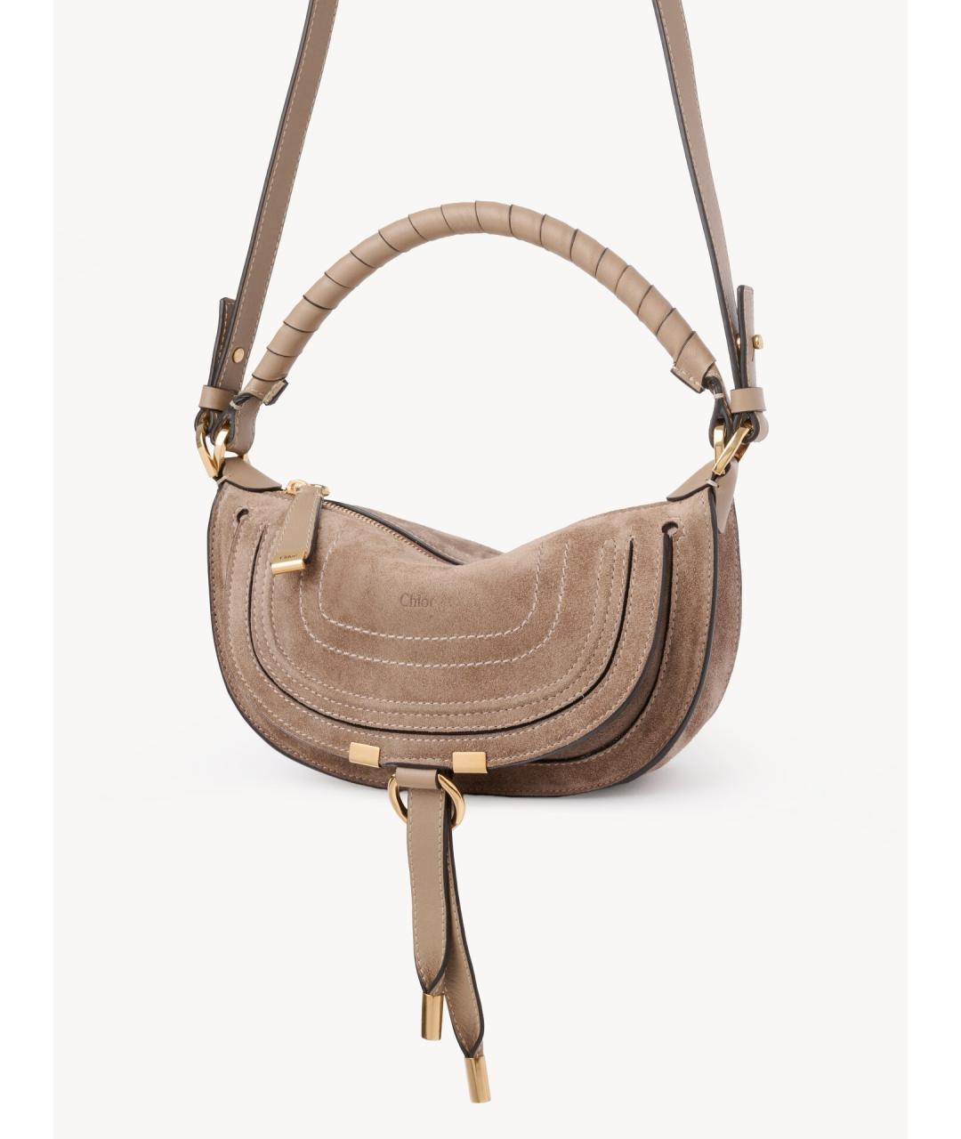 CHLOE Коричневая замшевая сумка через плечо, фото 3