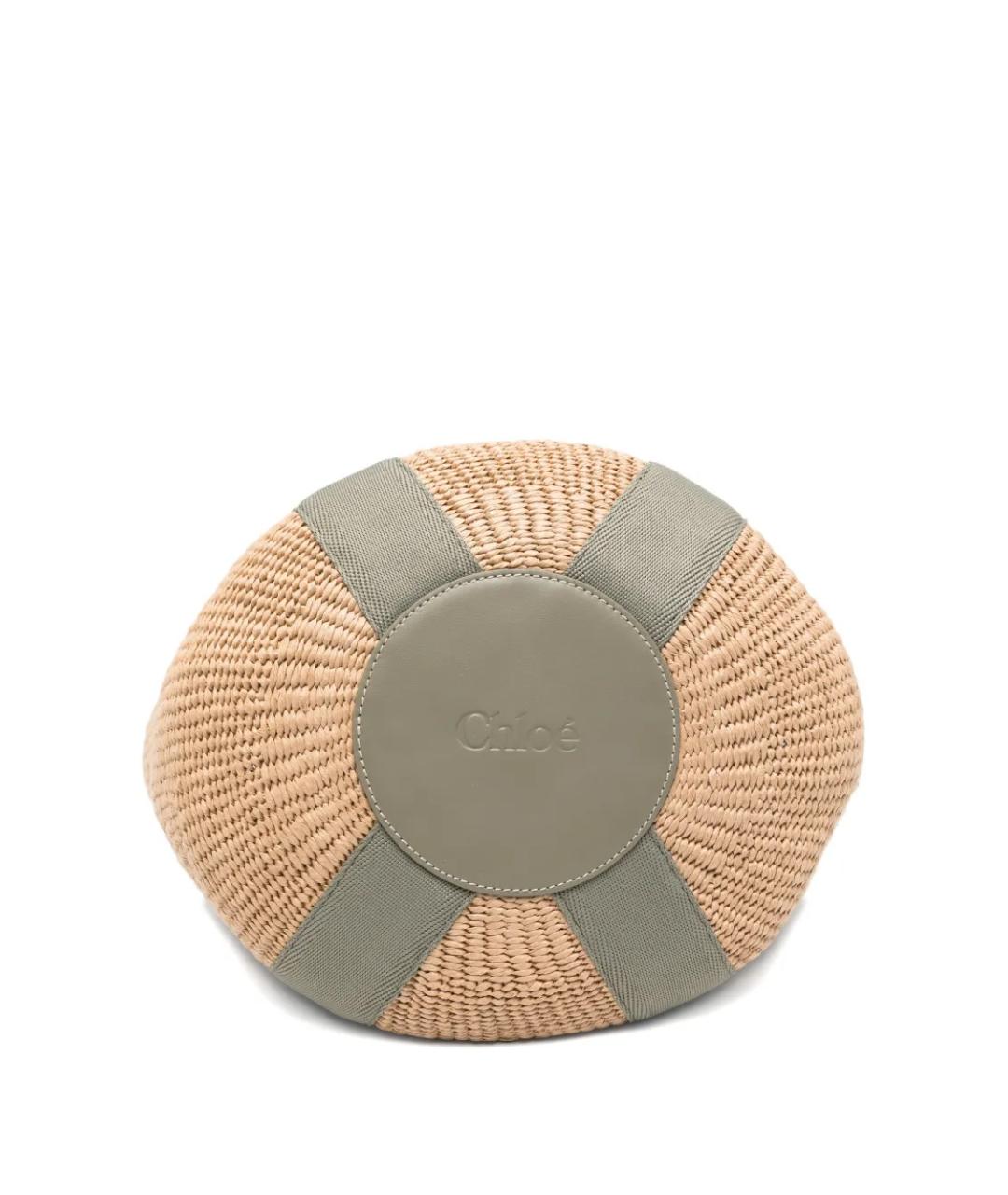 CHLOE Бежевая пелетеная сумка тоут, фото 4