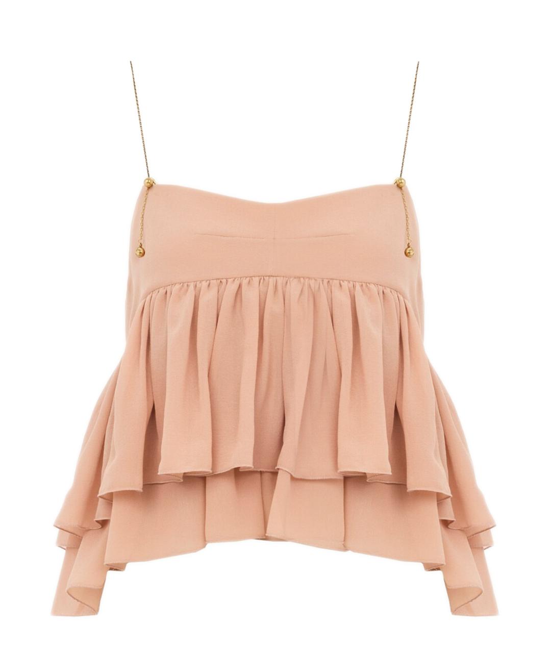 CHLOE Розовая шелковая блузы, фото 1
