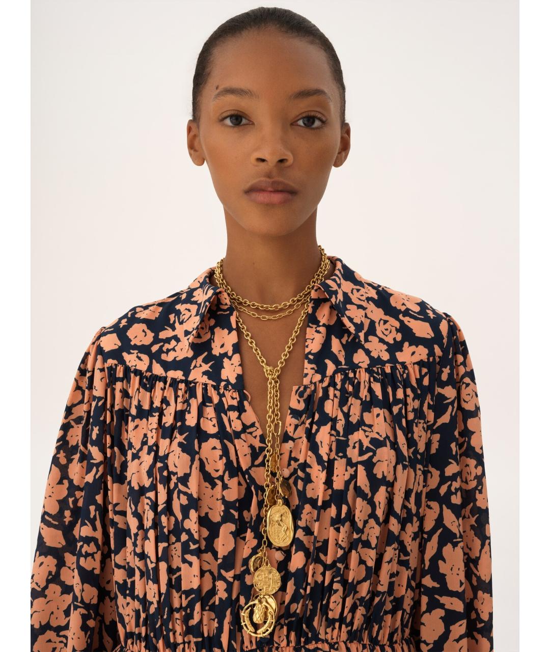 CHLOE Мульти шелковое коктейльное платье, фото 6