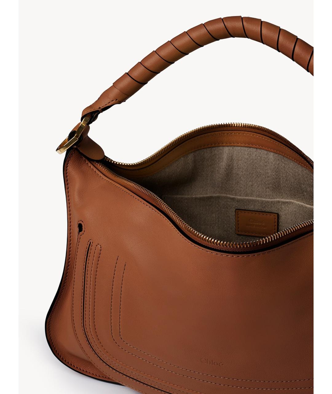 CHLOE Коричневая кожаная сумка через плечо, фото 6