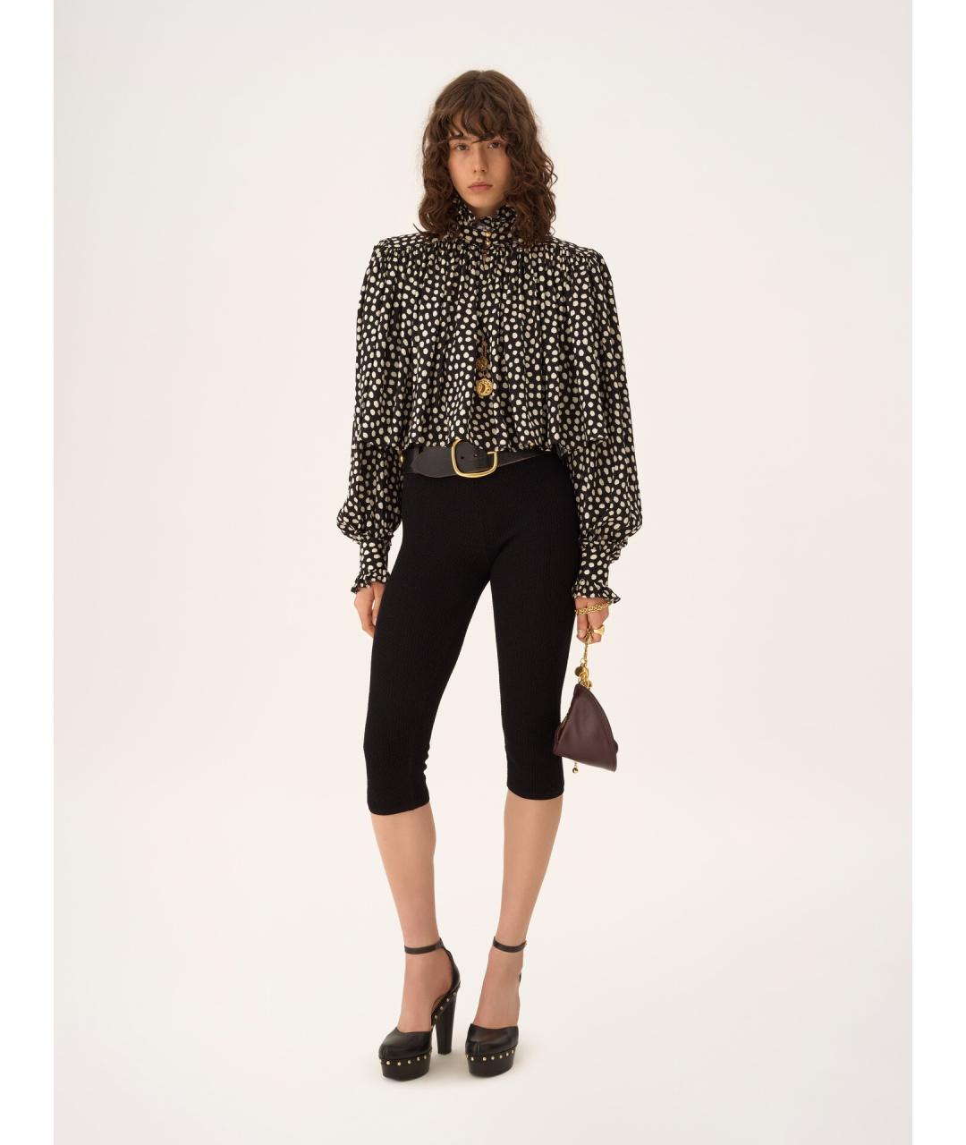 CHLOE Черная шелковая блузы, фото 2
