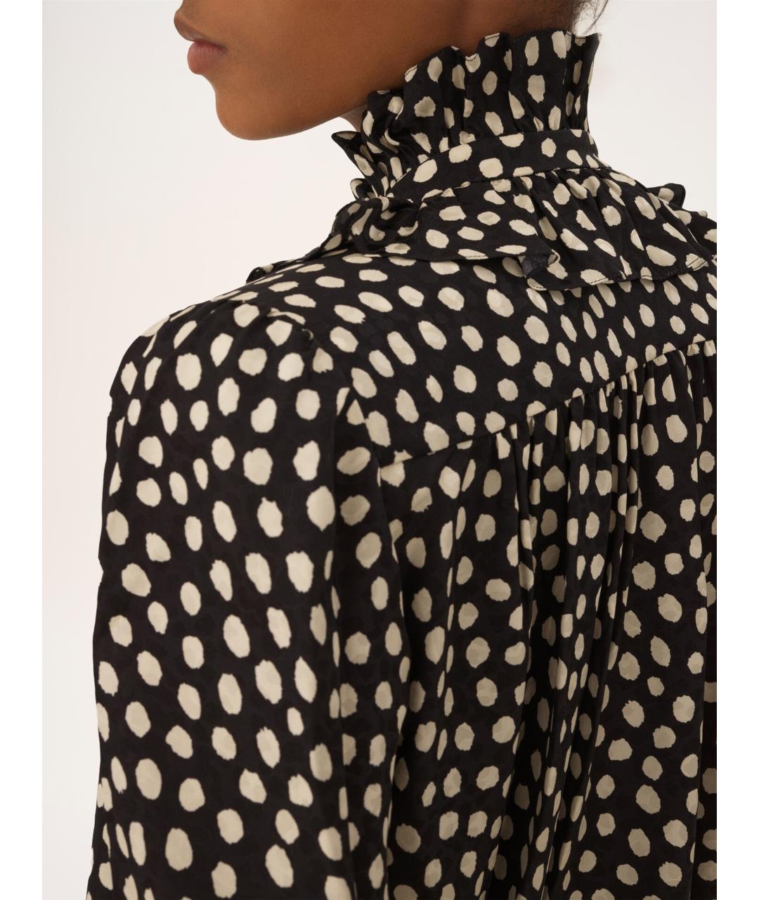 CHLOE Черная шелковая блузы, фото 6