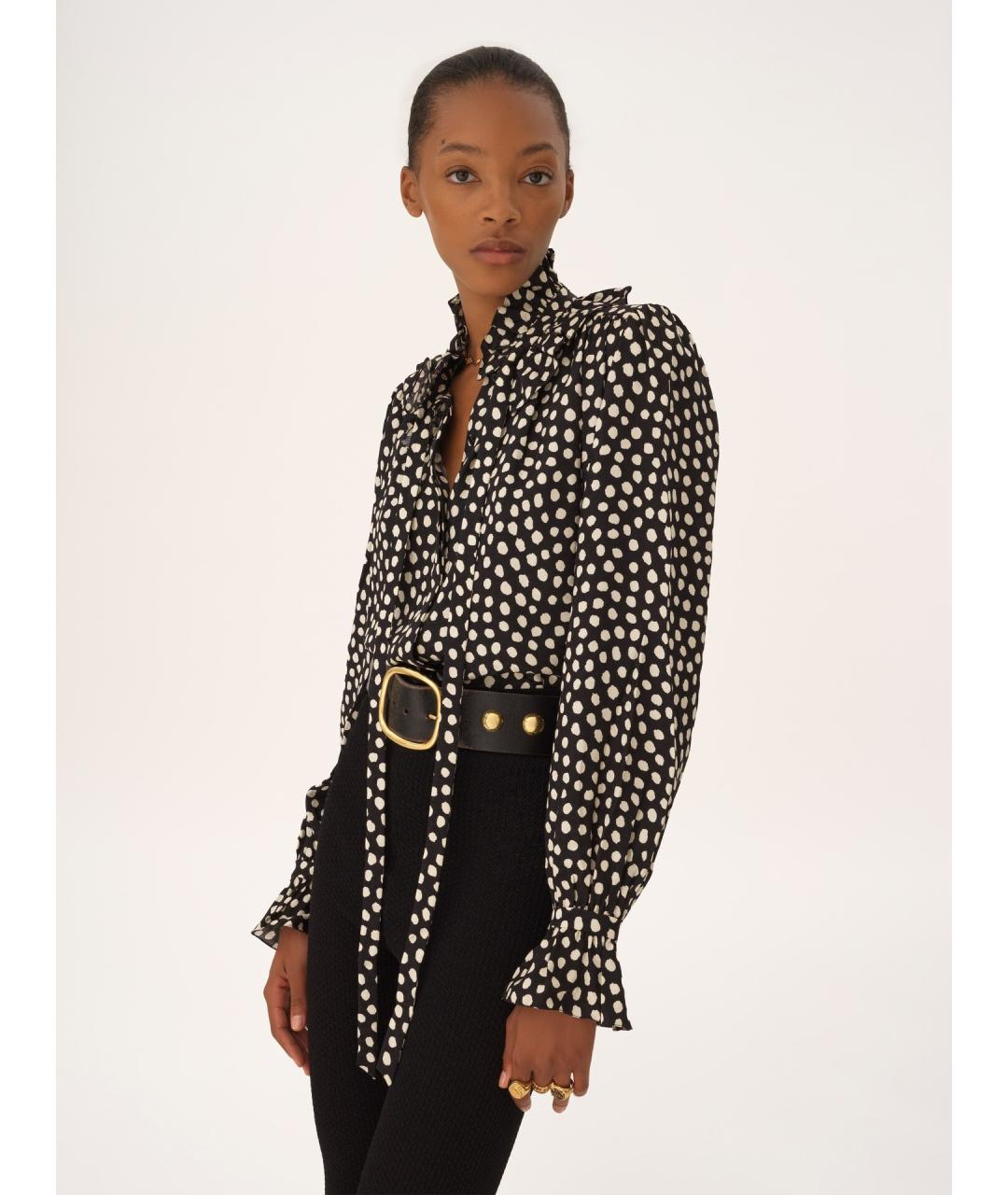 CHLOE Черная шелковая блузы, фото 3