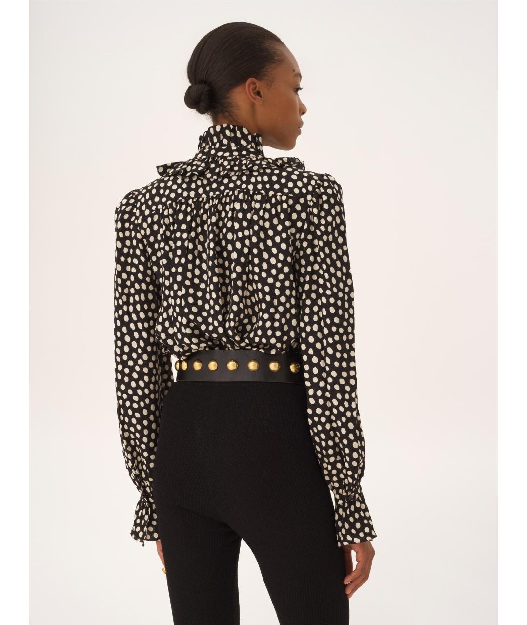 CHLOE Черная шелковая блузы, фото 4