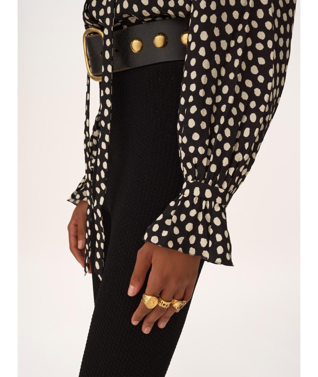 CHLOE Черная шелковая блузы, фото 5