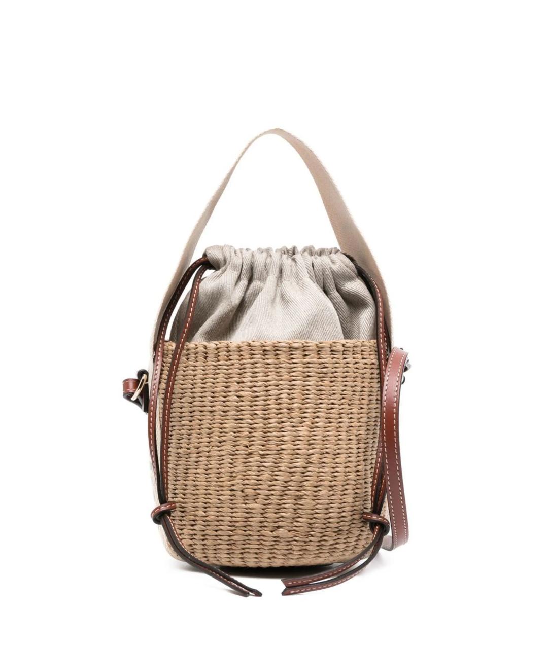 CHLOE Бежевая пелетеная сумка тоут, фото 2