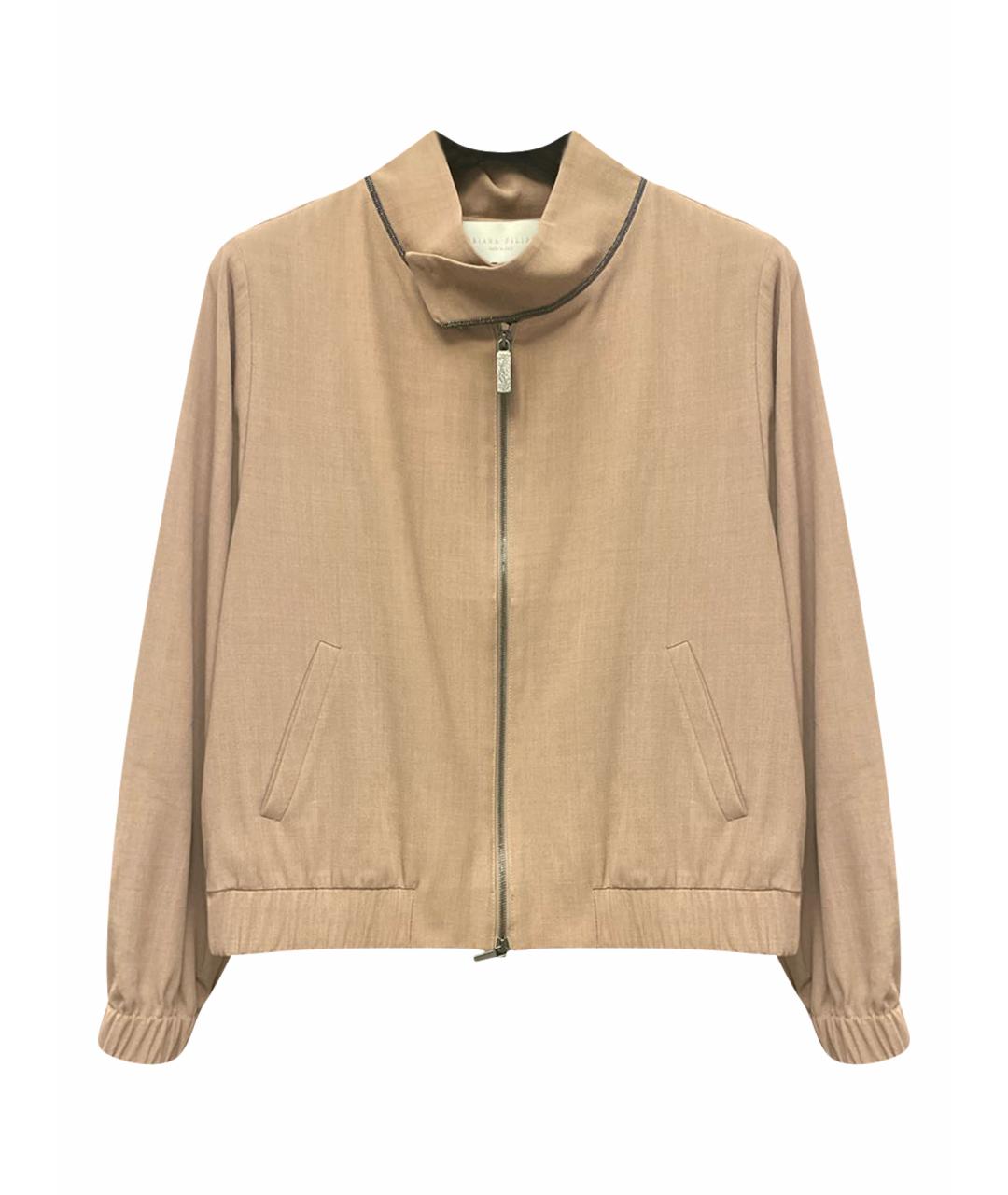 FABIANA FILIPPI Бежевый шерстяной жакет/пиджак, фото 1
