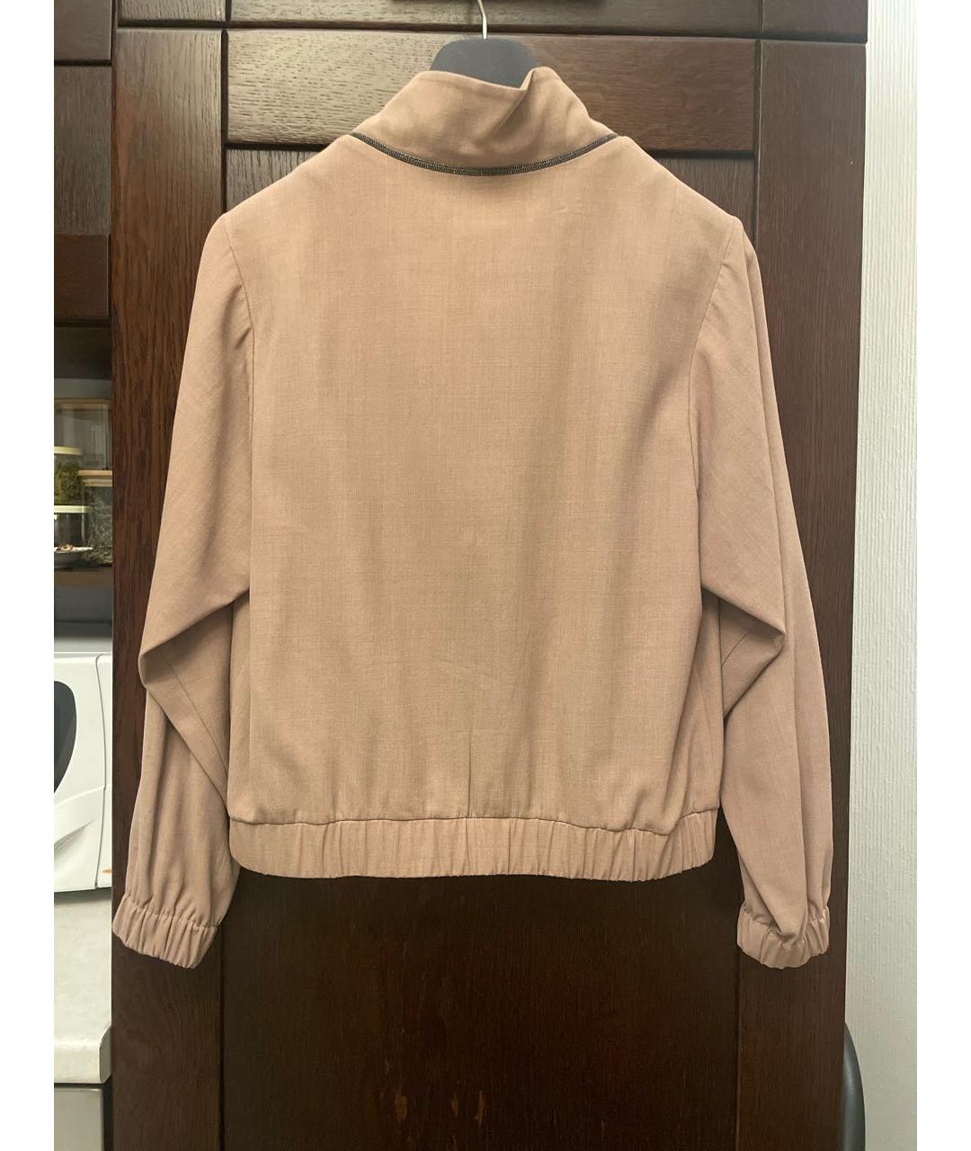 FABIANA FILIPPI Бежевый шерстяной жакет/пиджак, фото 2