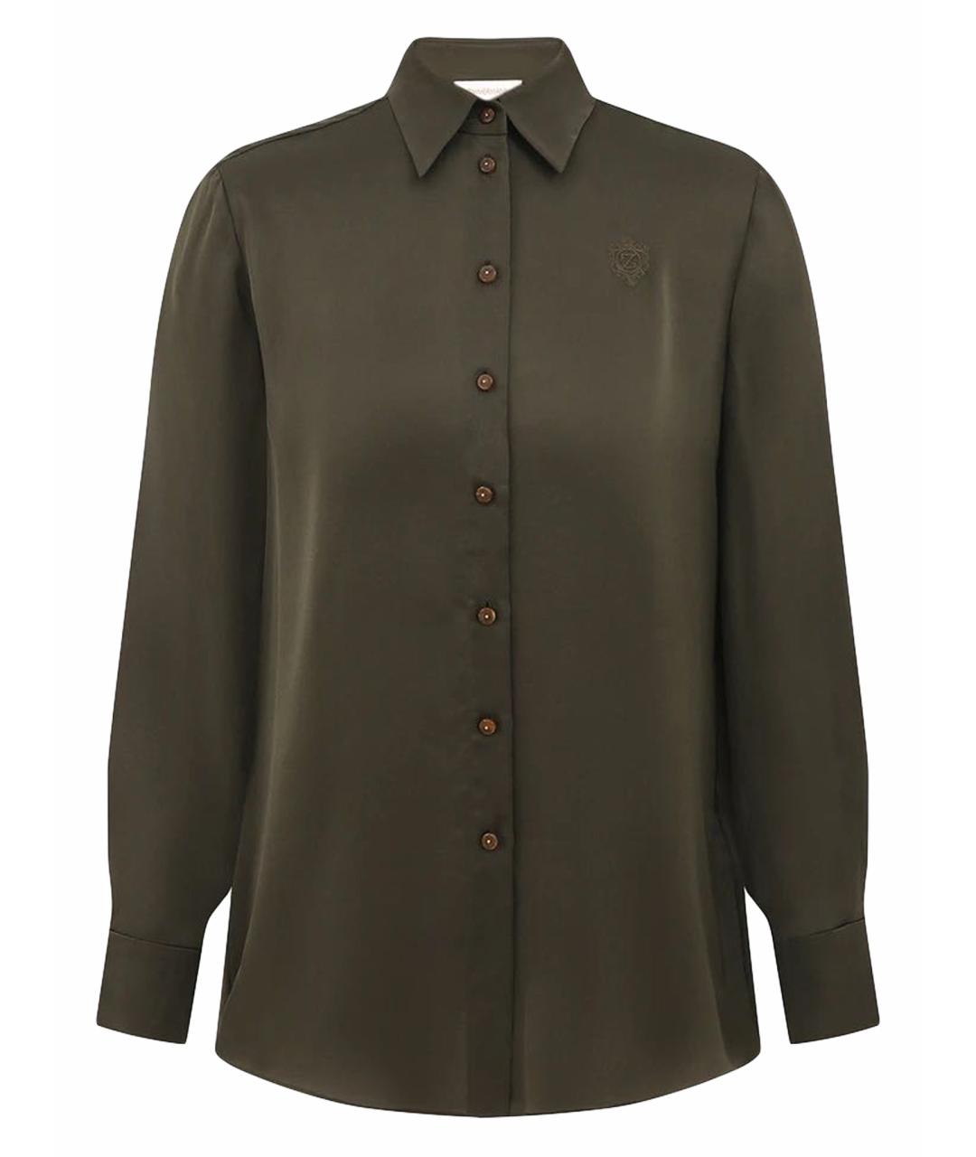 ZIMMERMANN Коричневая шелковая рубашка, фото 1