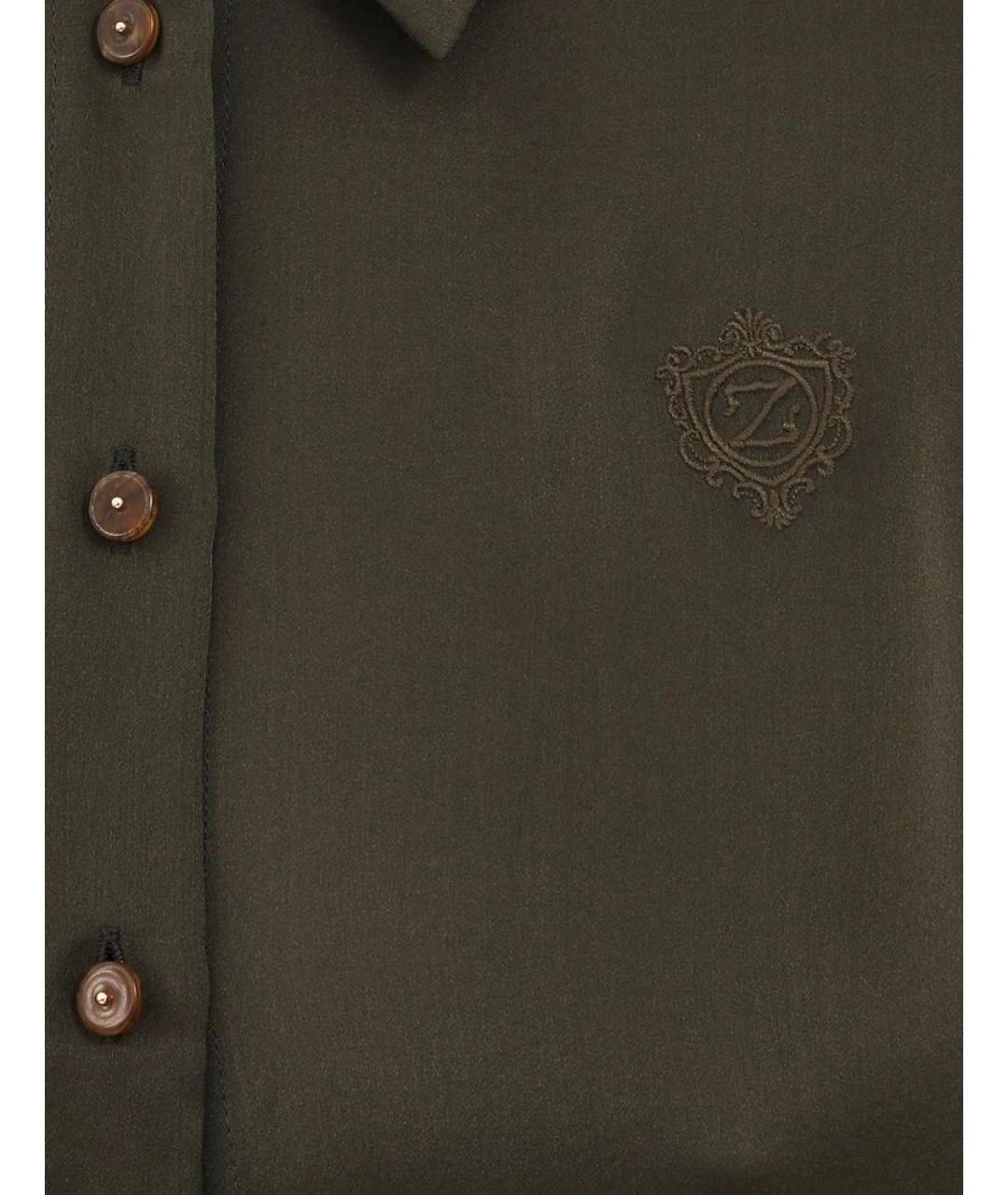 ZIMMERMANN Коричневая шелковая рубашка, фото 4