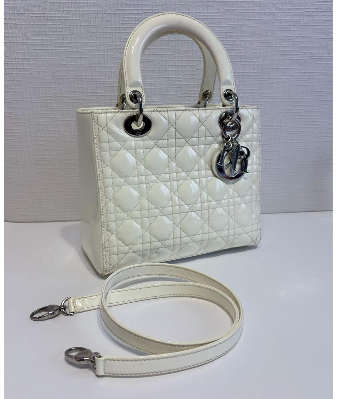 CHRISTIAN DIOR Белая сумка с короткими ручками, фото 8