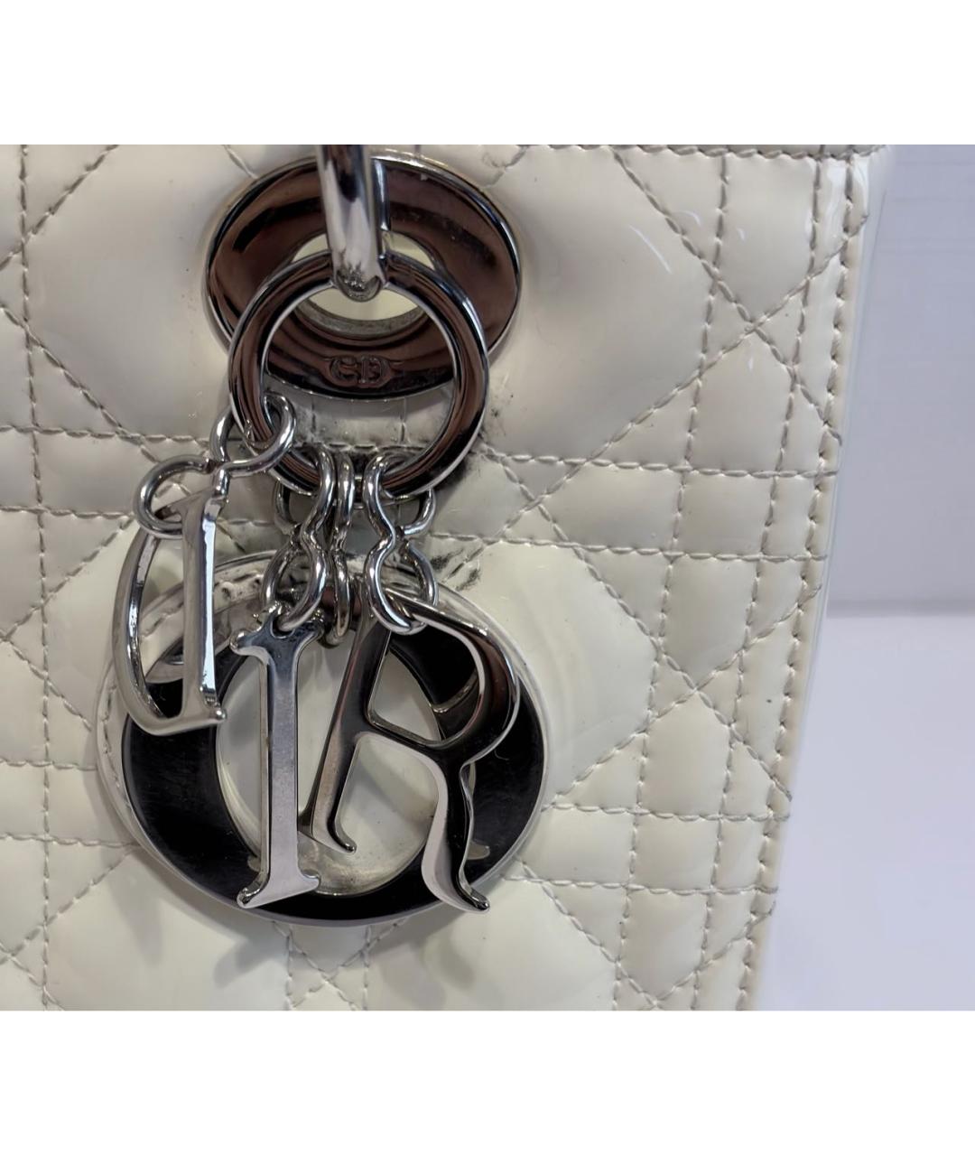 CHRISTIAN DIOR Белая сумка с короткими ручками, фото 4