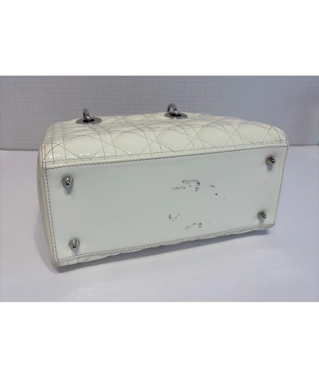 CHRISTIAN DIOR Белая сумка с короткими ручками, фото 6