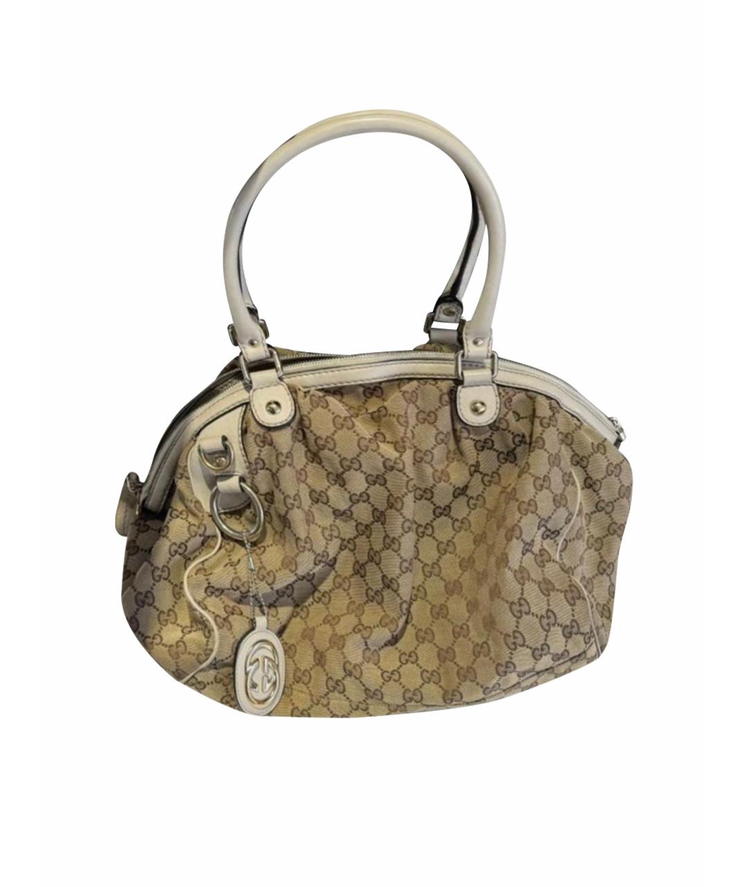 GUCCI Бежевая сумка с короткими ручками, фото 1