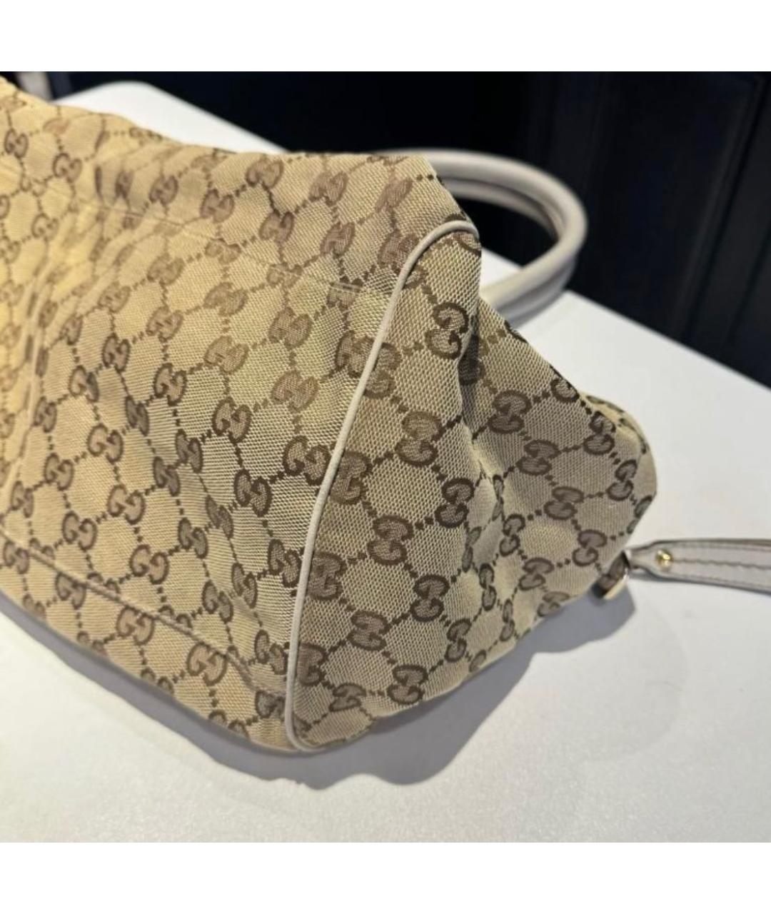 GUCCI Бежевая сумка с короткими ручками, фото 6