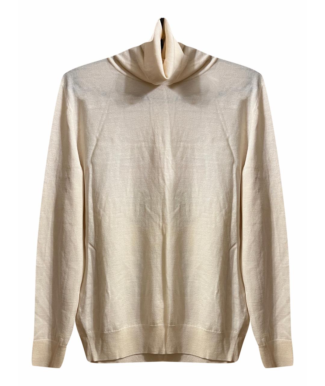 SAINT LAURENT Бежевая шерстяная водолазка, фото 1