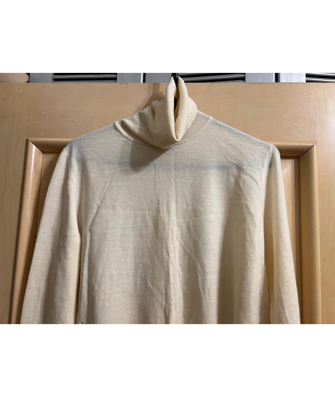 SAINT LAURENT Бежевая шерстяная водолазка, фото 4