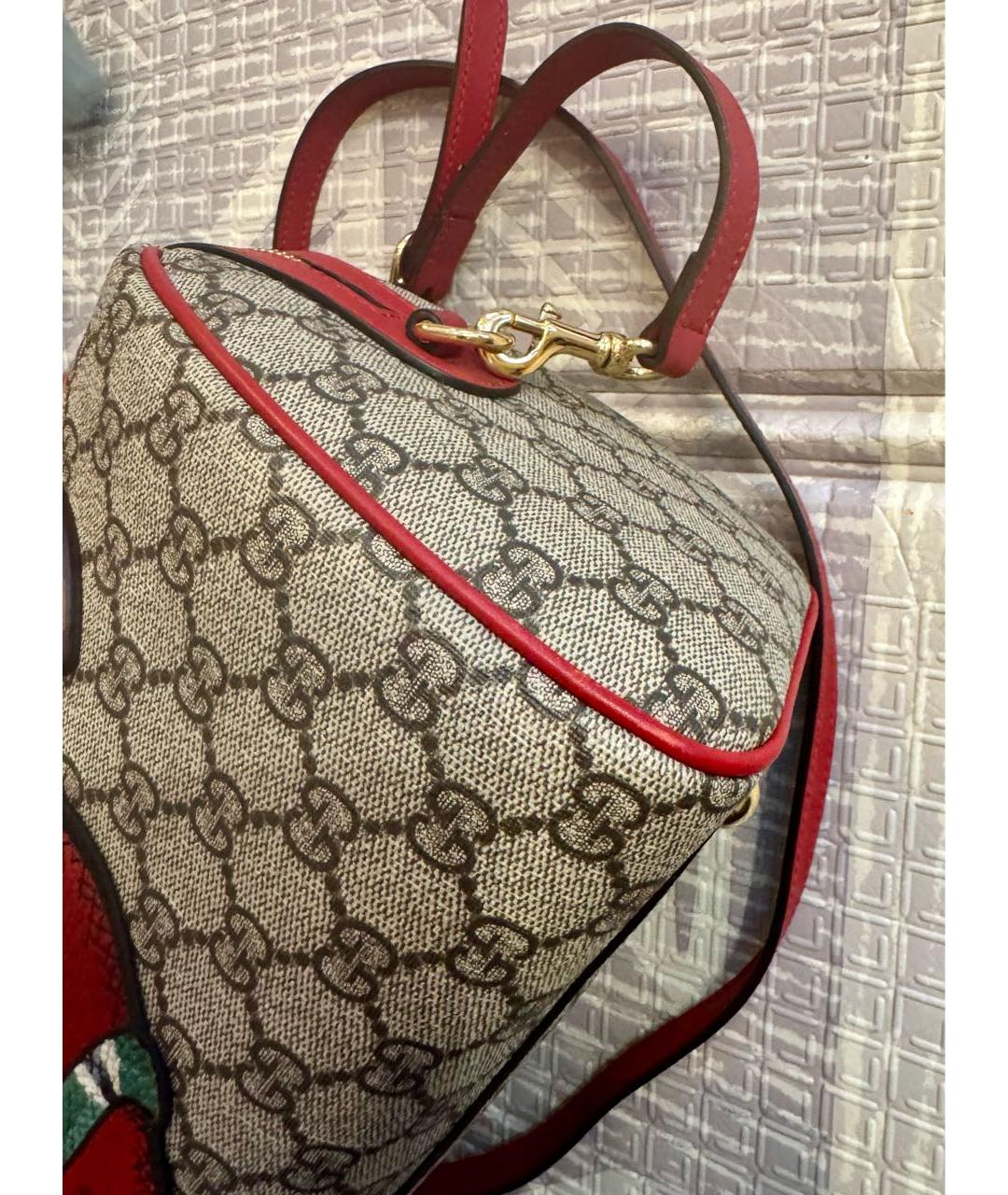 GUCCI Бежевая сумка с короткими ручками, фото 6