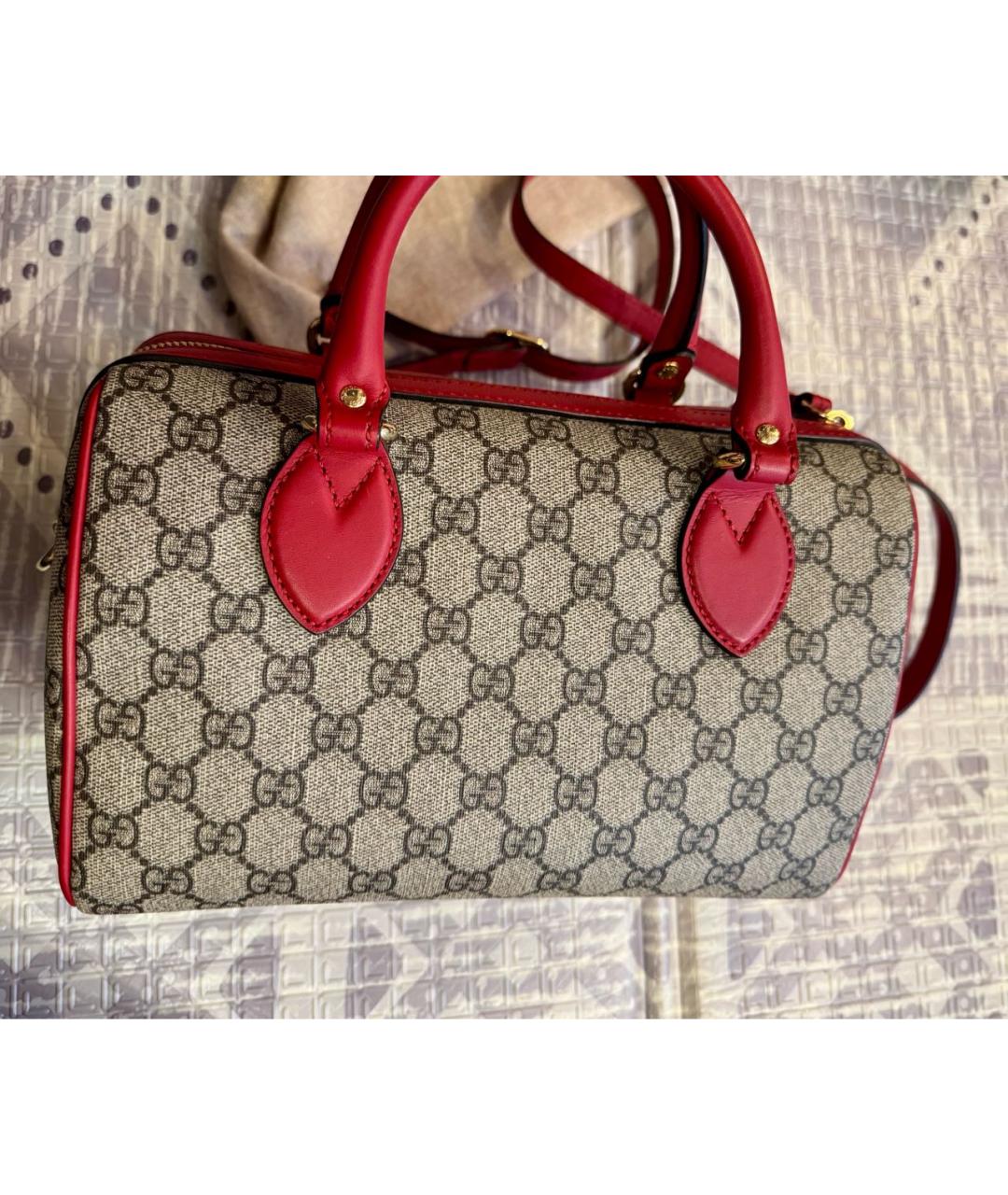 GUCCI Бежевая сумка с короткими ручками, фото 4